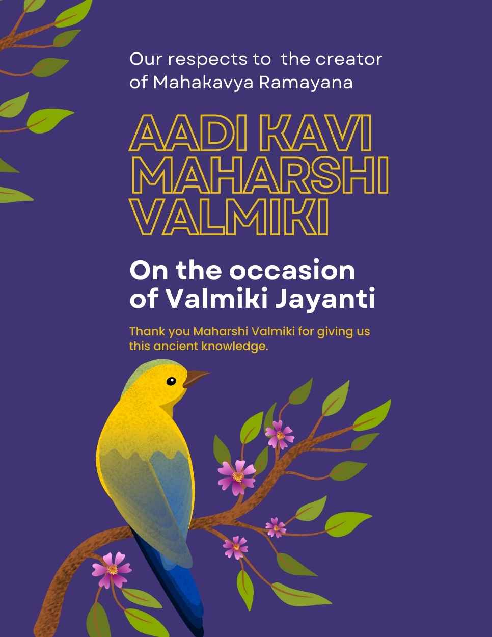 Valmiki Jayanti IB 3306